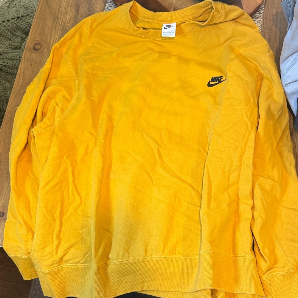 Nike Men's Vibrant Yellow Crewneck Sweater